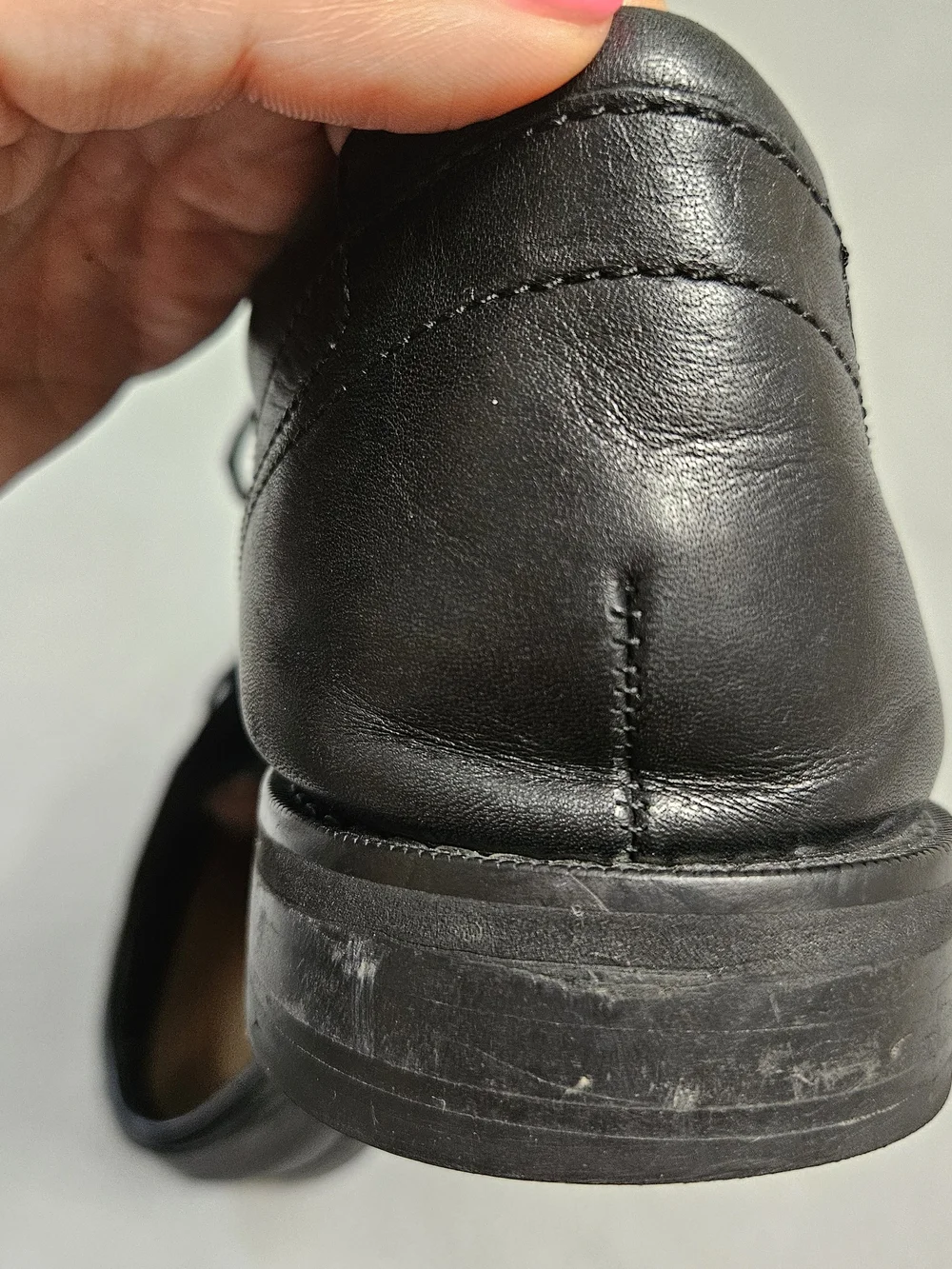 Clarks Black Leather Cap Toe Oxford Shoes